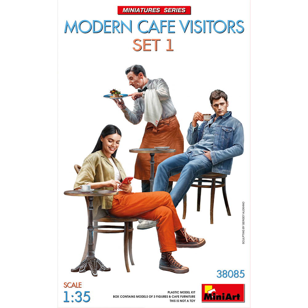 Miniart 38085 Modern Cafe Visitors Set #1 1:35 Model Kit