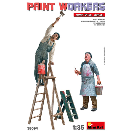 Miniart 38094 Paint Workers Figures 1:35 Model Kit