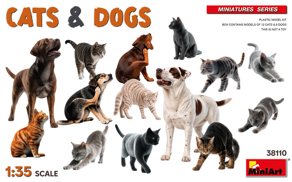 Miniart 38110 Cats & Dogs 1:35 Model Kit