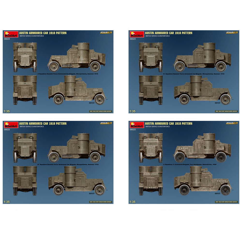 Miniart 39023 Austin Armoured Car 1918 British Ser. Dunsterforce 1:35 Model Kit