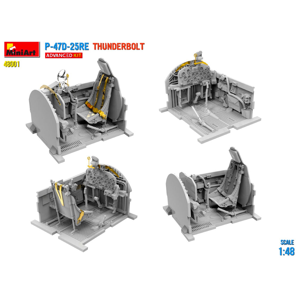 Miniart 48001 Republic P-47D-25RE Thunderbolt Advanced 1:48 Model Kit