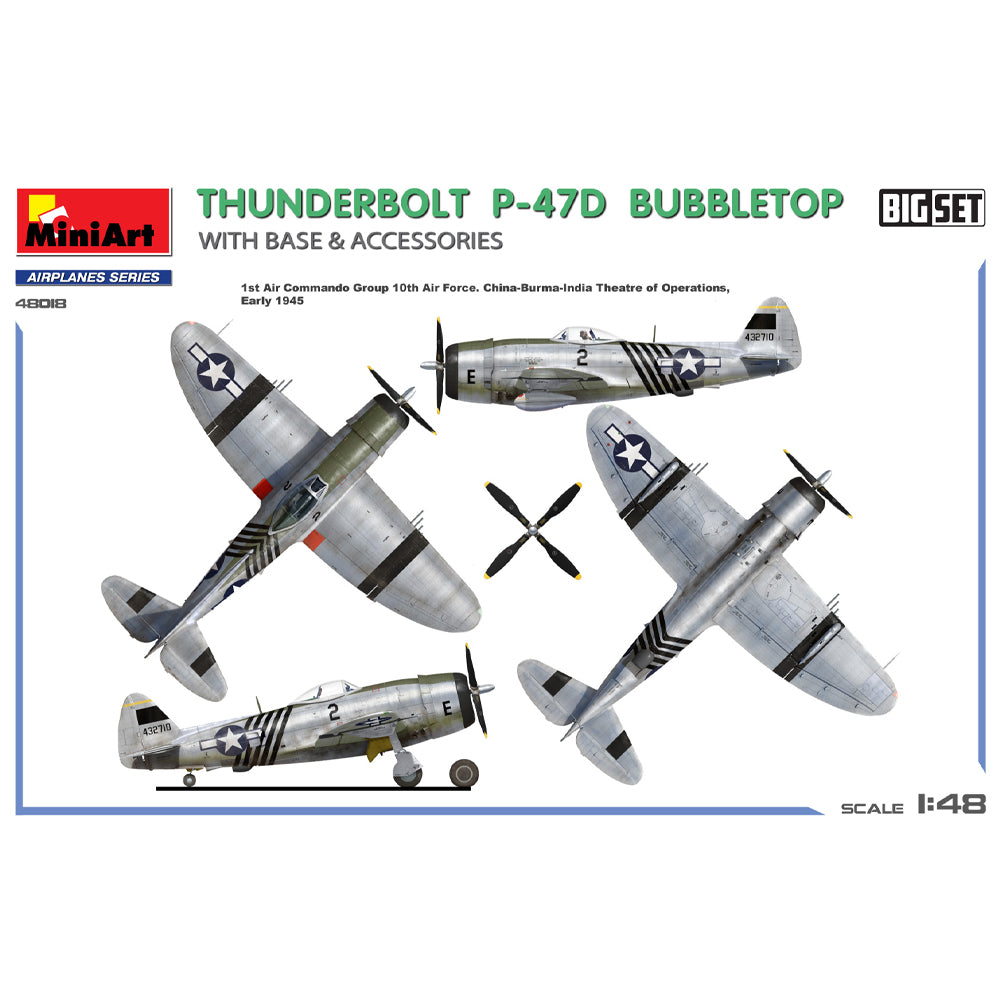 Miniart 48018 Republic Thunderbolt P-47D Bubbletop w/Diorama 1:48 Model Kit