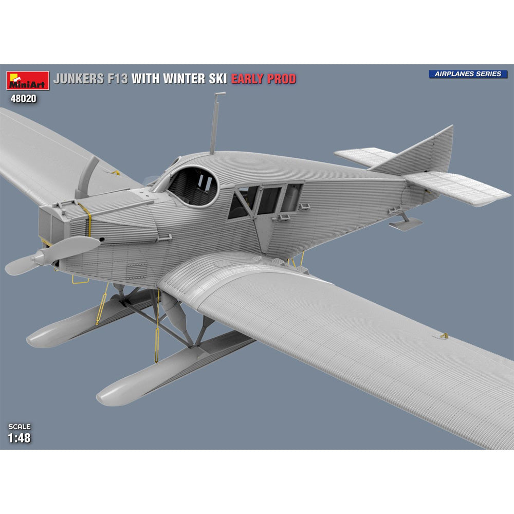 Miniart 48020 Junkers F13 w/Winter Ski Early Prod. 1:48 Model Kit