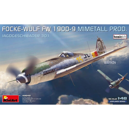 Miniart 48040 Focke-Wulf Fw 190D-9. Mimetall Prod. Basic Kit 1:48 Model Kit