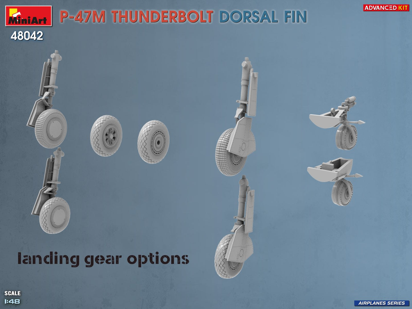 Miniart 48042 P-47M Thunderbolt Dorsal Fin Advanced Kit 1:48 Model Kit