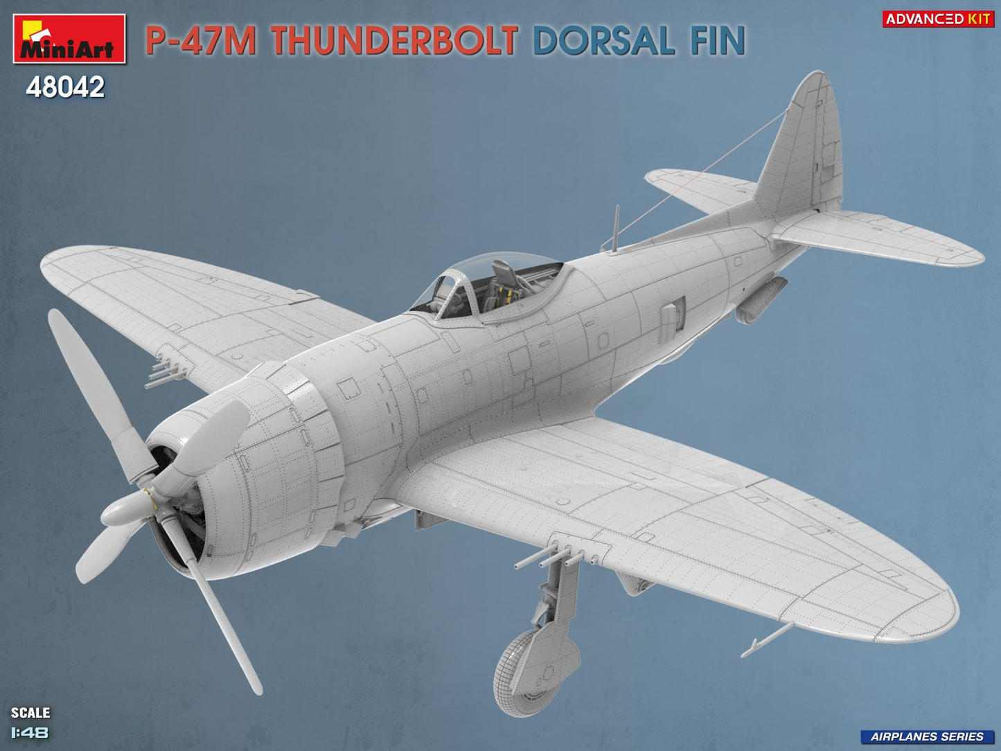 Miniart 48042 P-47M Thunderbolt Dorsal Fin Advanced Kit 1:48 Model Kit