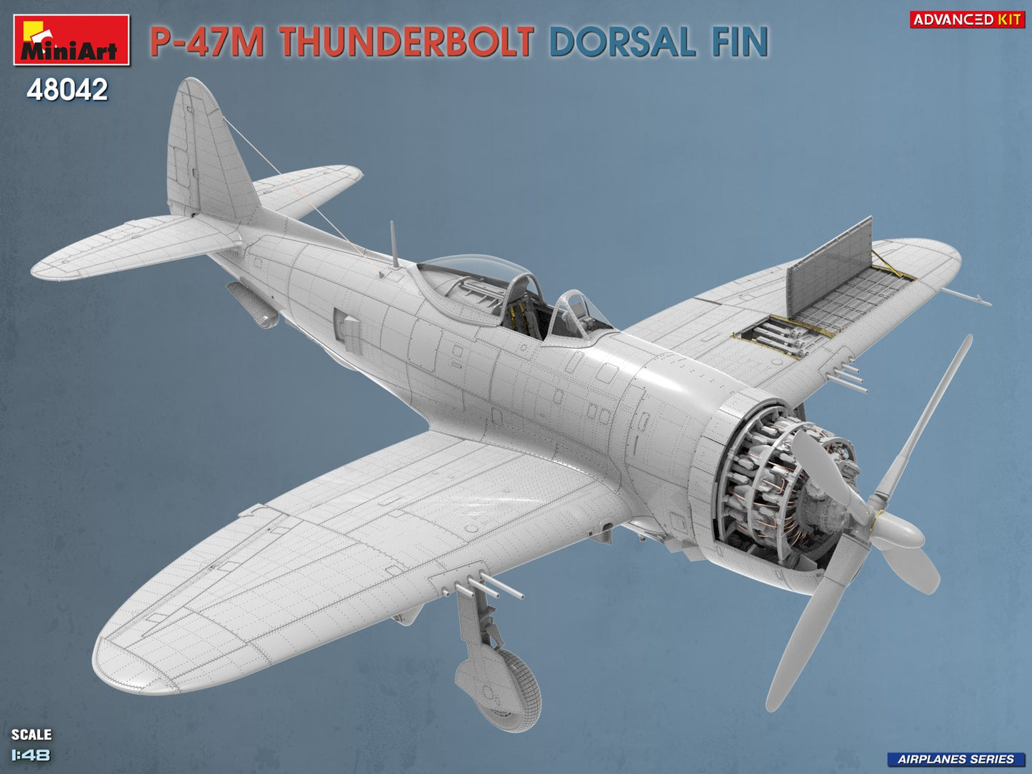 Miniart 48042 P-47M Thunderbolt Dorsal Fin Advanced Kit 1:48 Model Kit