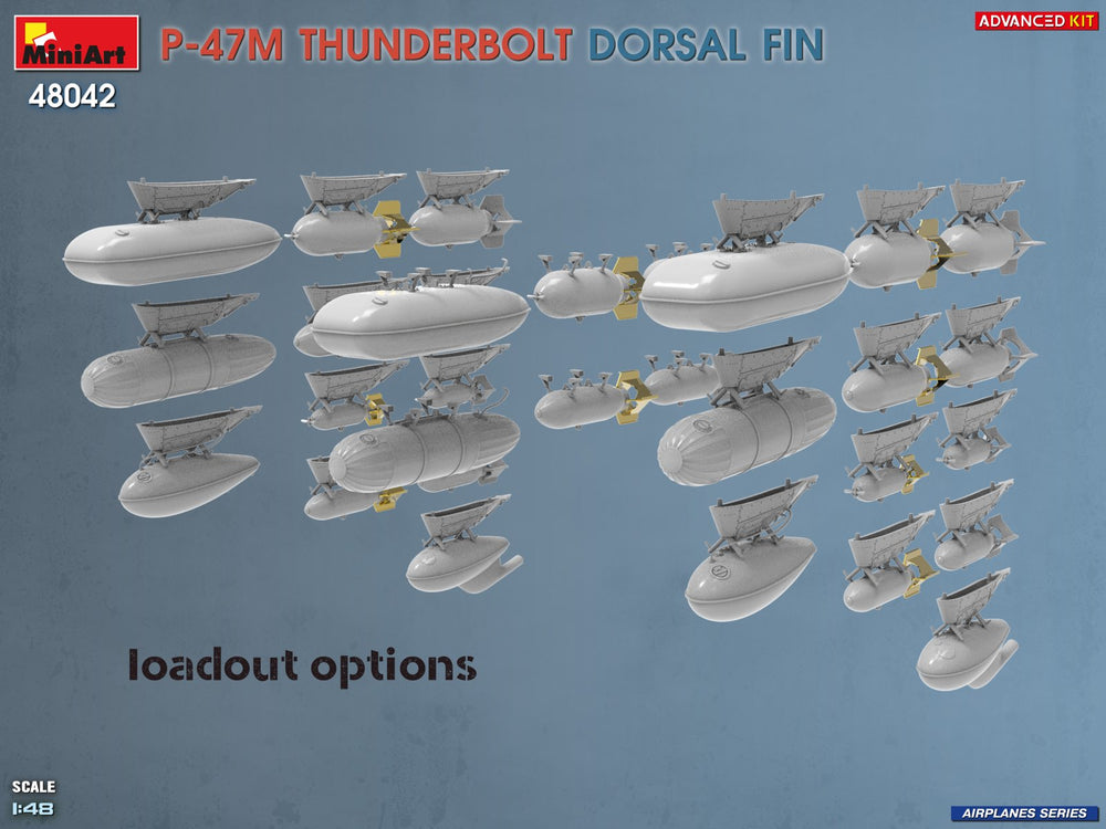 Miniart 48042 P-47M Thunderbolt Dorsal Fin Advanced Kit 1:48 Model Kit