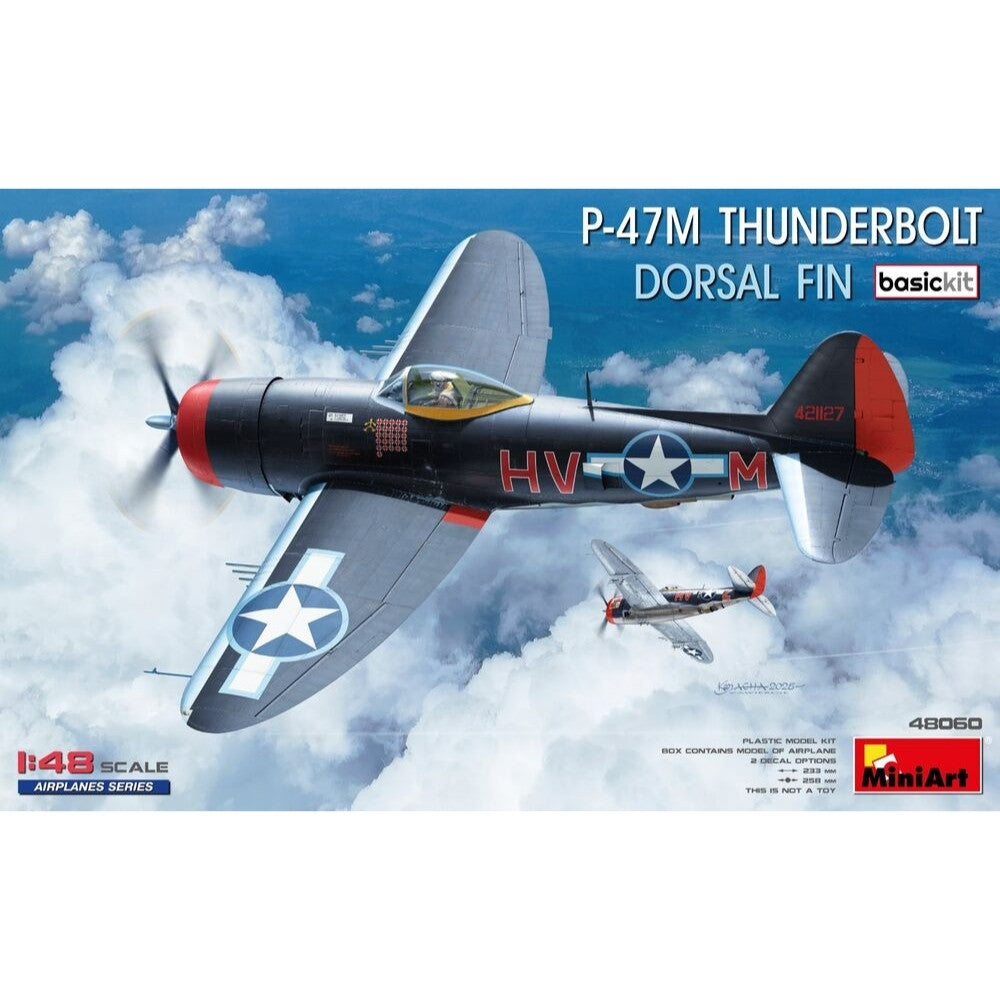 Miniart 48060 P-47M Thunderbolt. Dorsal Fin. Basic Kit 1:48 Model Kit