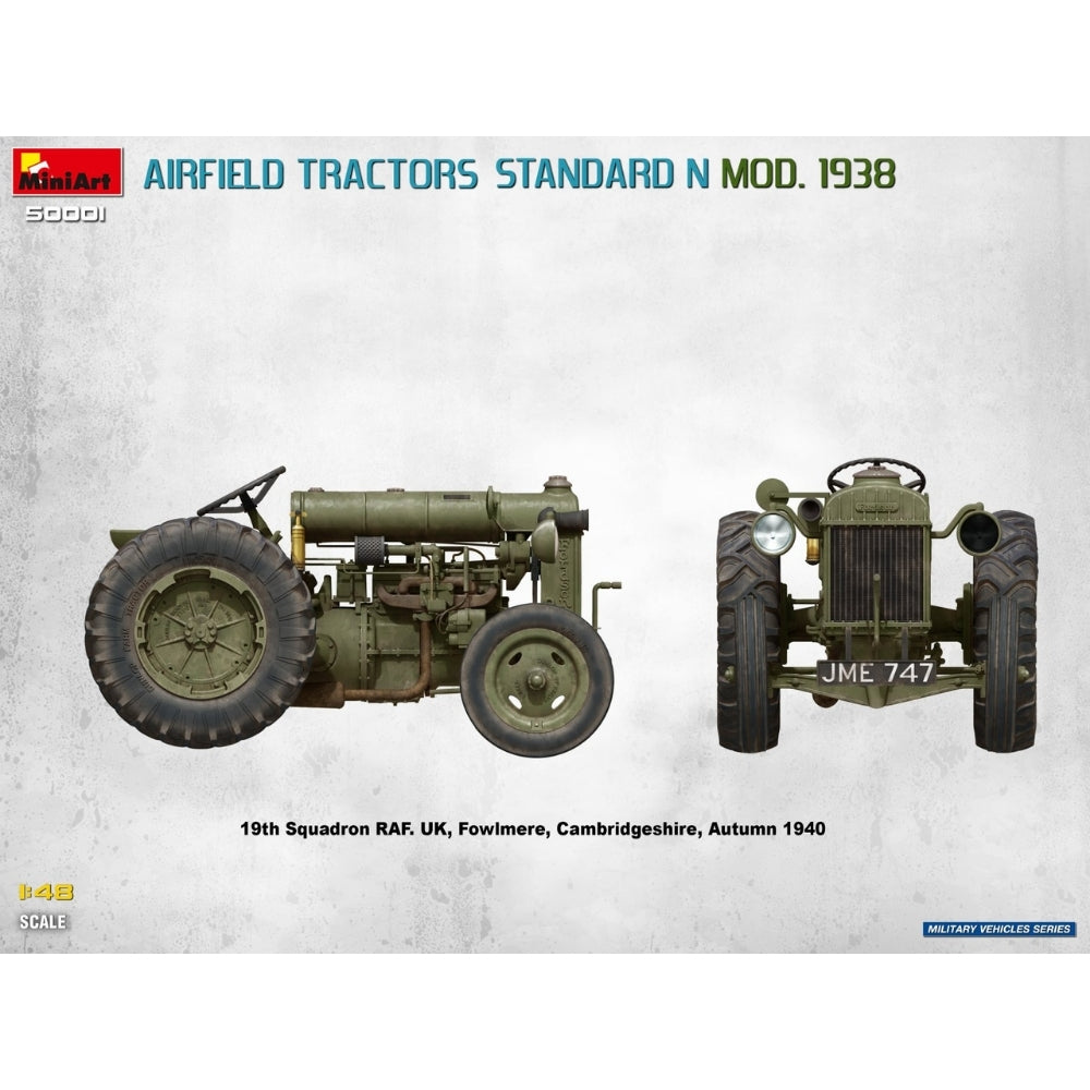 Miniart 50001 Airfield Tractors Standard N MOD. 1938 2 Kits In 1 1:48 Model Kit