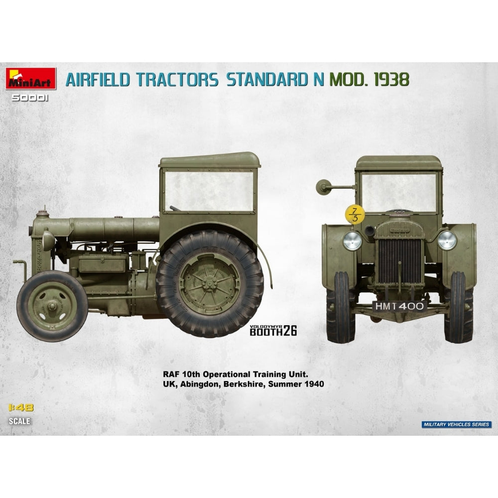 Miniart 50001 Airfield Tractors Standard N MOD. 1938 2 Kits In 1 1:48 Model Kit