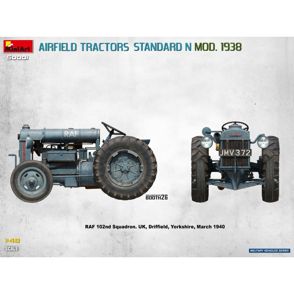 Miniart 50001 Airfield Tractors Standard N MOD. 1938 2 Kits In 1 1:48 Model Kit