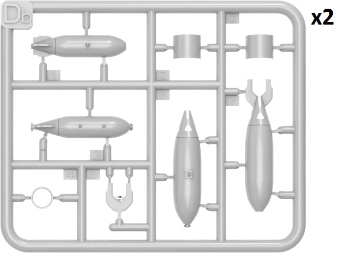 Miniart 50002 RAF Bomb Trolleys TYPE C MK. II 1:48 Model Kit