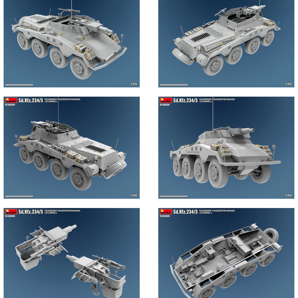 Miniart 53001 Sd.Kfz.234/3 Stummel 1:35 Model Kit