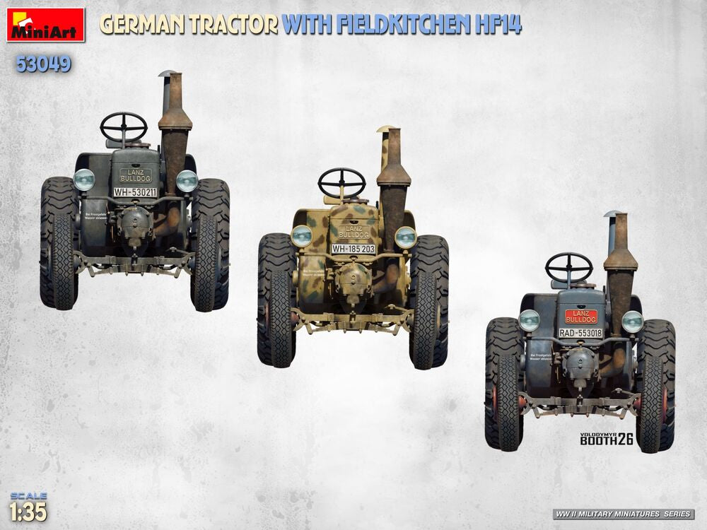 Miniart 53049 German Tractor w/Fieldkitchen Hf14 1:35 Model Kit - image 13