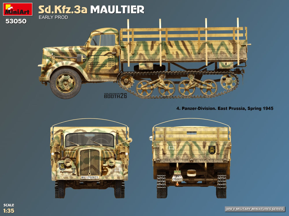 Miniart 53050 Sd.Kfz.3a Maultier Early Prod 1:35 Model Kit
