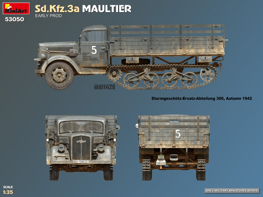 Miniart 53050 Sd.Kfz.3a Maultier Early Prod 1:35 Model Kit