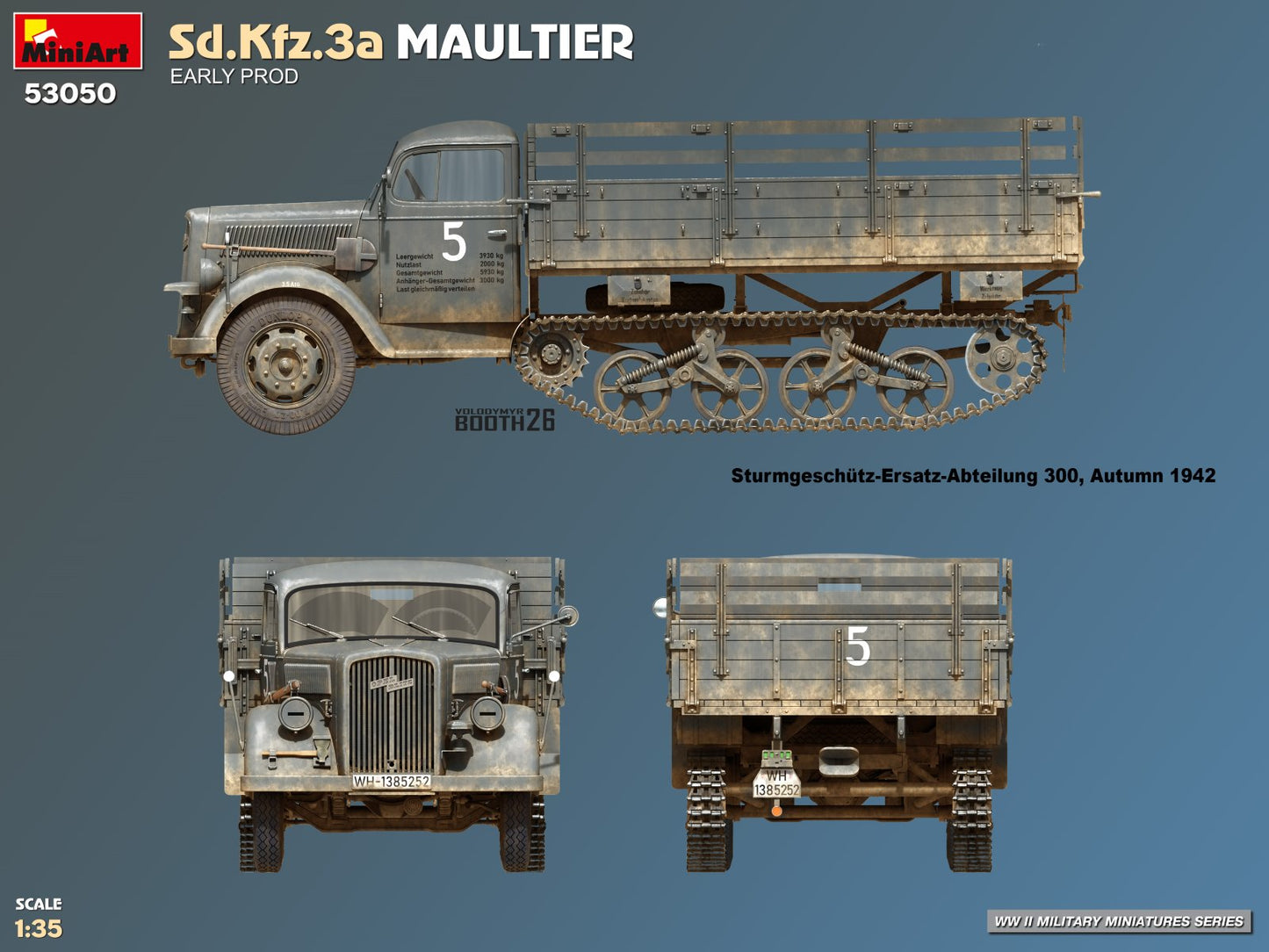 Miniart 53050 Sd.Kfz.3a Maultier Early Prod 1:35 Model Kit