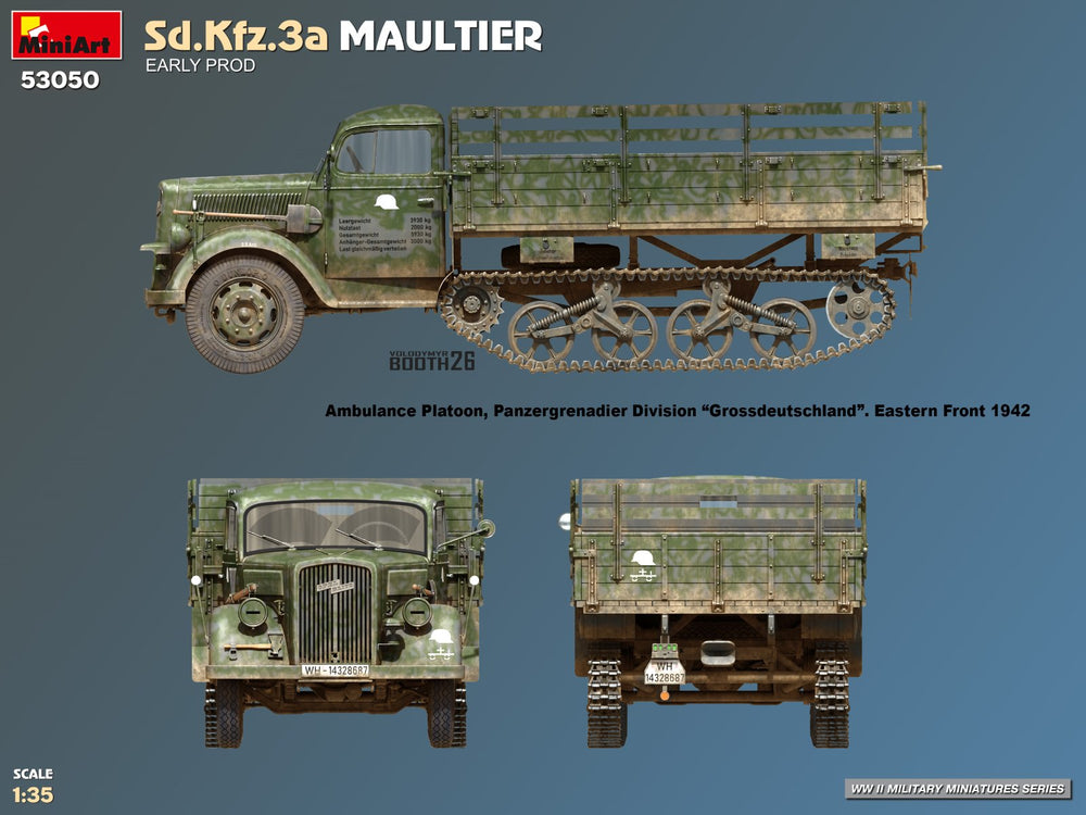 Miniart 53050 Sd.Kfz.3a Maultier Early Prod 1:35 Model Kit