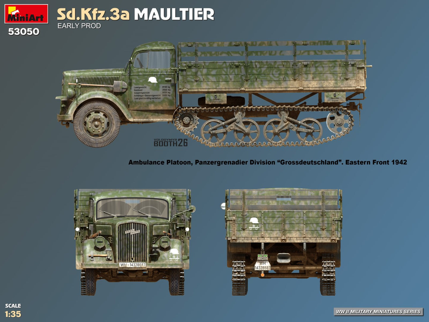 Miniart 53050 Sd.Kfz.3a Maultier Early Prod 1:35 Model Kit