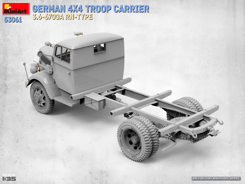 Miniart 53061 German 4x4 Troop Carrier 3.6-6700A RN-Type 1:35 Model Kit