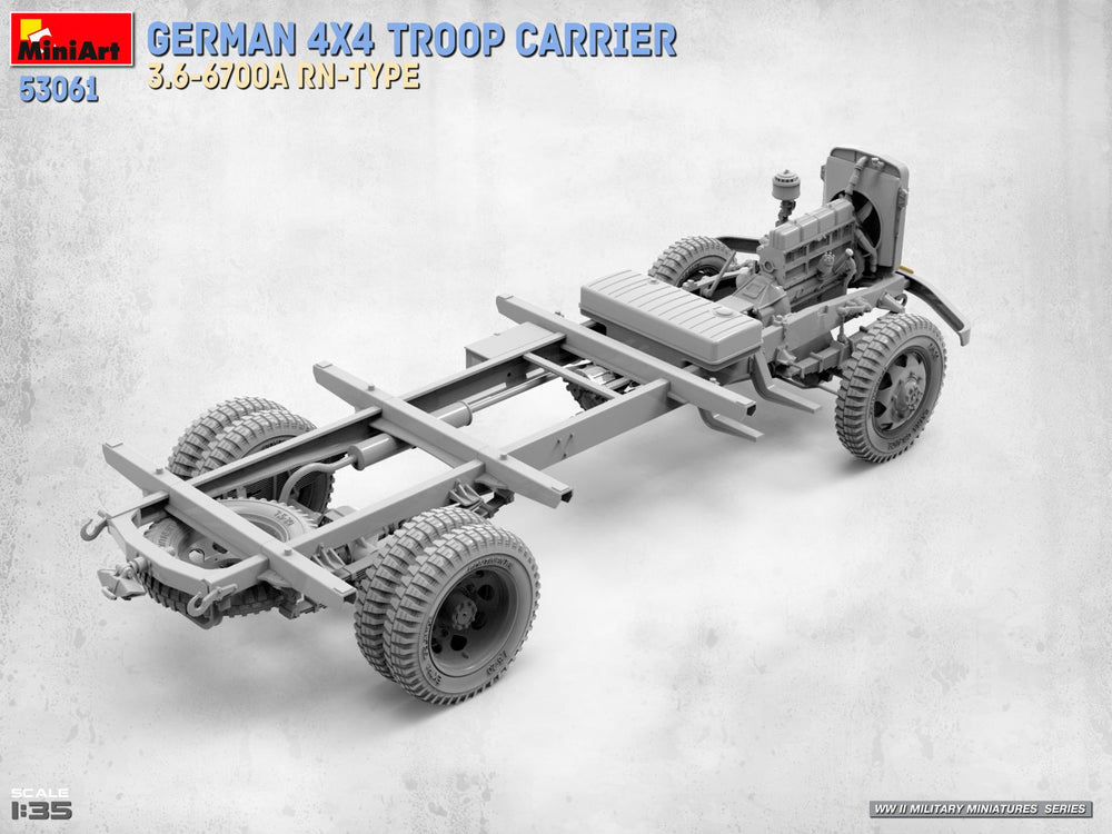 Miniart 53061 German 4x4 Troop Carrier 3.6-6700A RN-Type 1:35 Model Kit