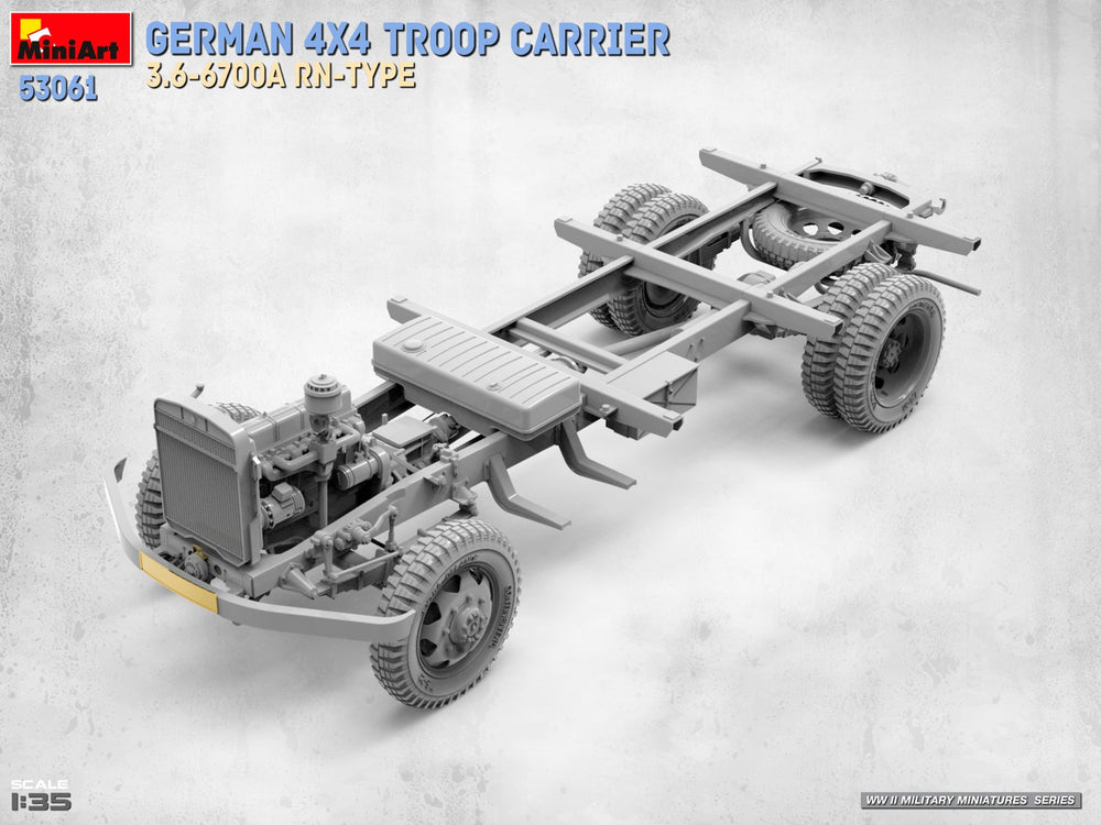 Miniart 53061 German 4x4 Troop Carrier 3.6-6700A RN-Type 1:35 Model Kit