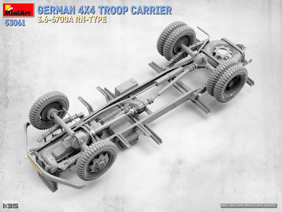 Miniart 53061 German 4x4 Troop Carrier 3.6-6700A RN-Type 1:35 Model Kit