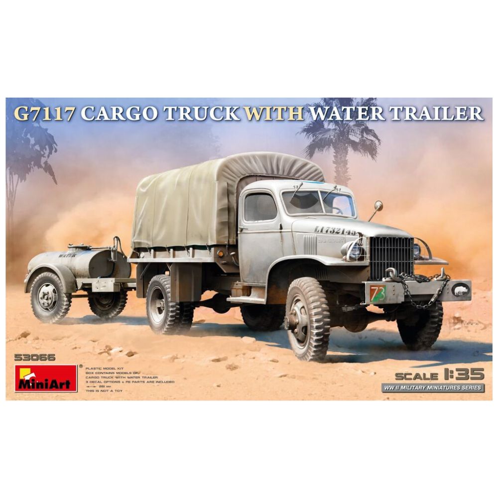 Miniart 53066 G7117 Cargo Truck with Water Trailer 1:35 Model Kit