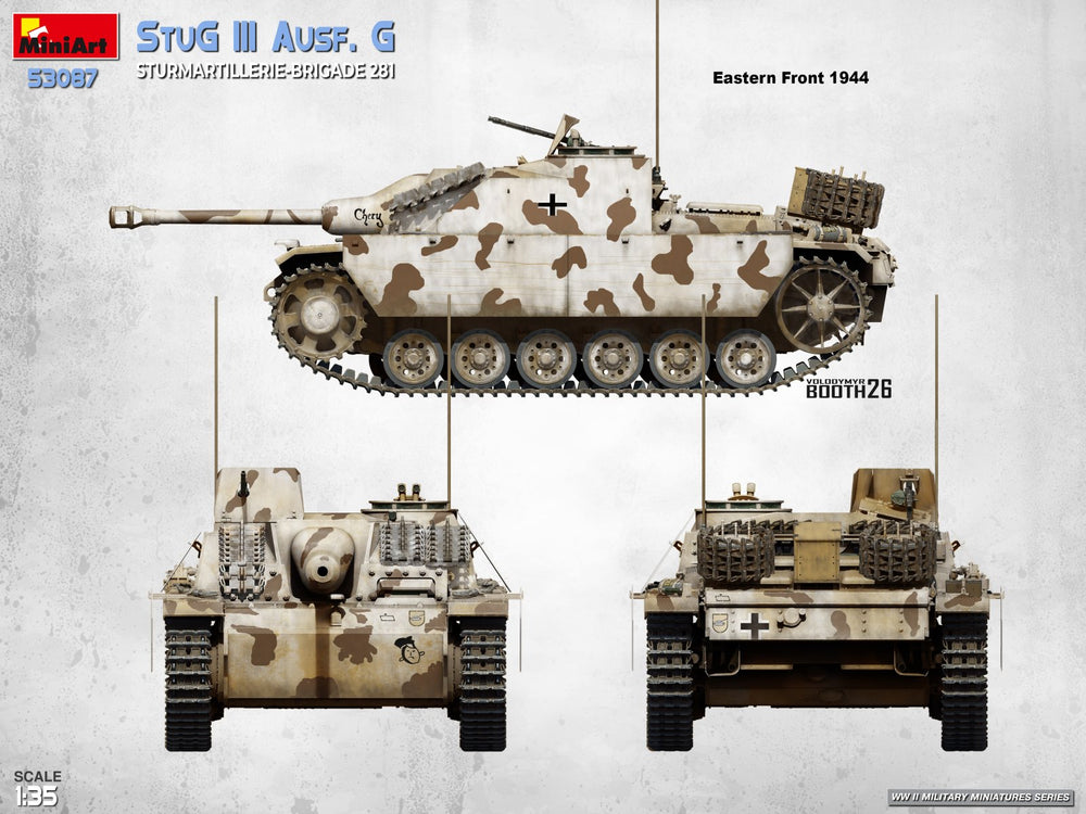 Miniart 53087 StuG III Ausf. G Sturmartillerie-Brigade 281 1:35 Model Kit