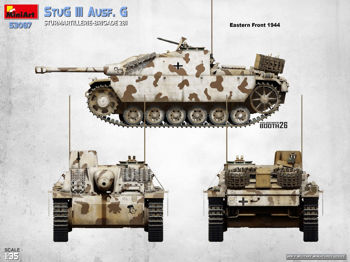 Miniart 53087 StuG III Ausf. G Sturmartillerie-Brigade 281 1:35 Model Kit