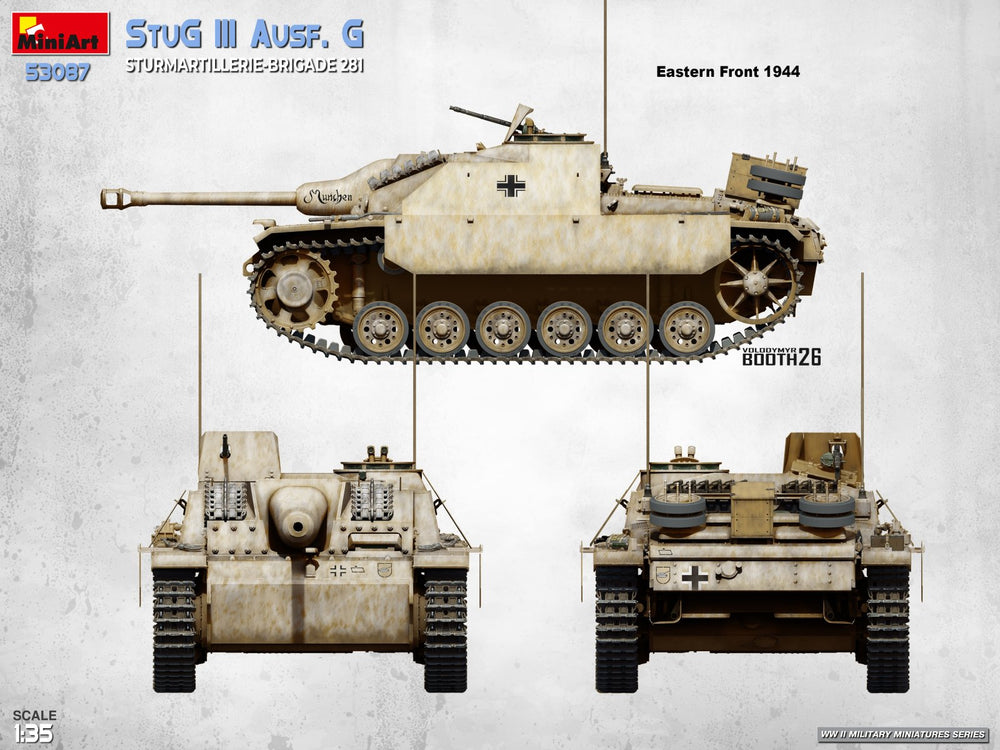 Miniart 53087 StuG III Ausf. G Sturmartillerie-Brigade 281 1:35 Model Kit
