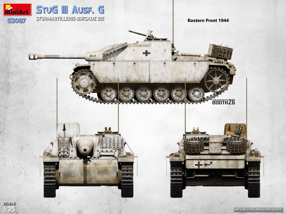 Miniart 53087 StuG III Ausf. G Sturmartillerie-Brigade 281 1:35 Model Kit