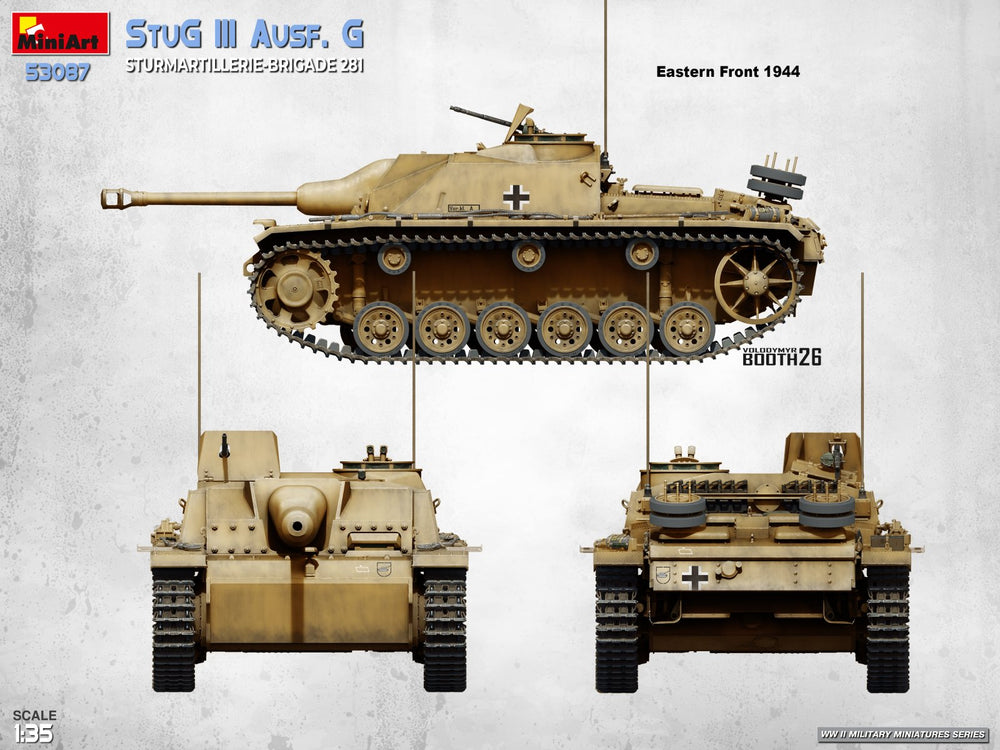 Miniart 53087 StuG III Ausf. G Sturmartillerie-Brigade 281 1:35 Model Kit