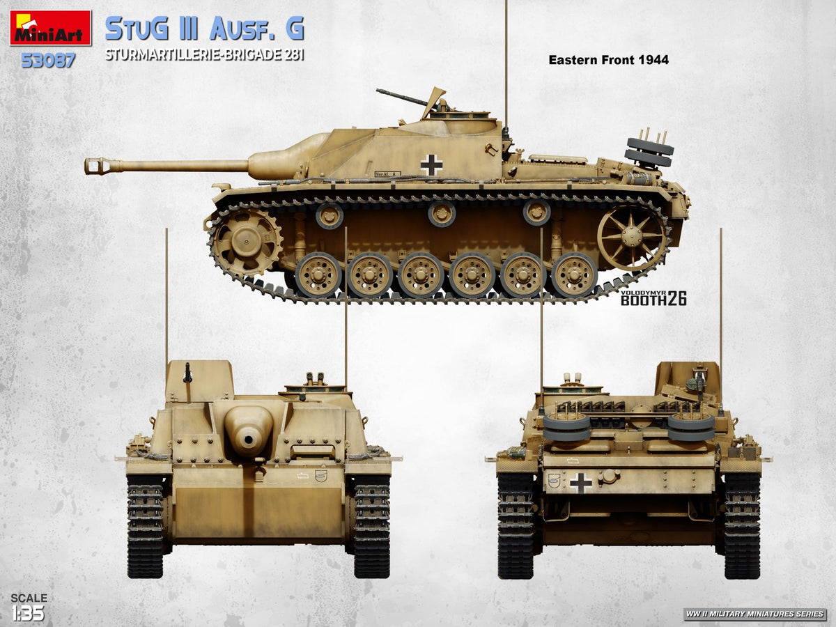 Miniart 53087 StuG III Ausf. G Sturmartillerie-Brigade 281 1:35 Model Kit
