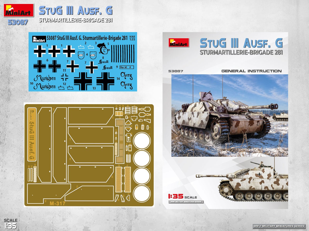 Miniart 53087 StuG III Ausf. G Sturmartillerie-Brigade 281 1:35 Model Kit