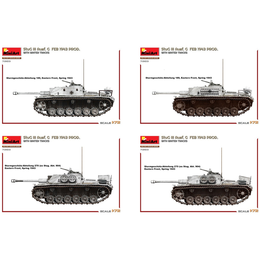 Miniart 72103 StuG III Ausf.G Feb 1943 Prod. w/Winter Tracks 1:72 Model Kit