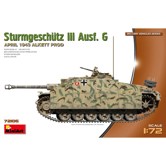 Miniart 72106 StuG III Ausf G April 1943 Alkett Prod 1:72 Model Kit