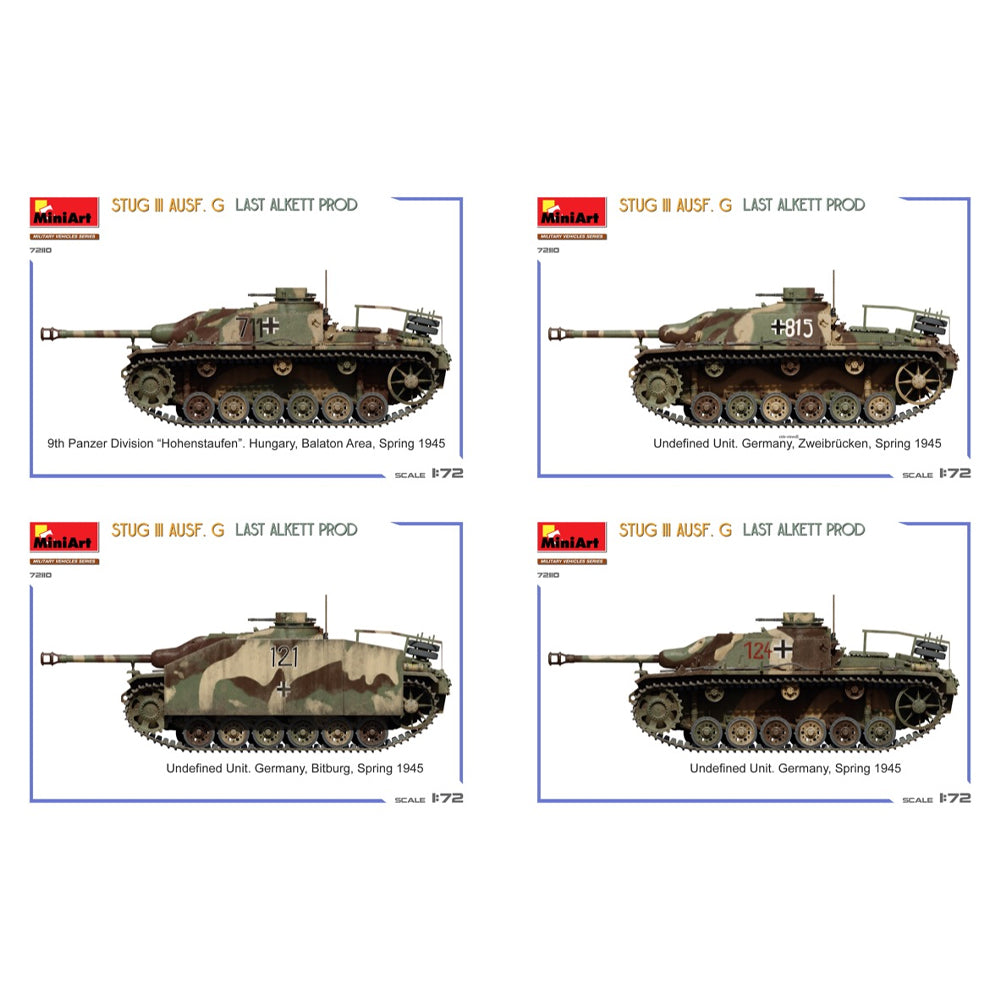 Miniart 72110 StuG III Ausf. G Last Alkett Prod. 1:72 Model Kit