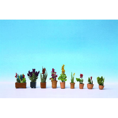 NOCH Ornamental Plants in Pots (9) HO Gauge Scenics 14012