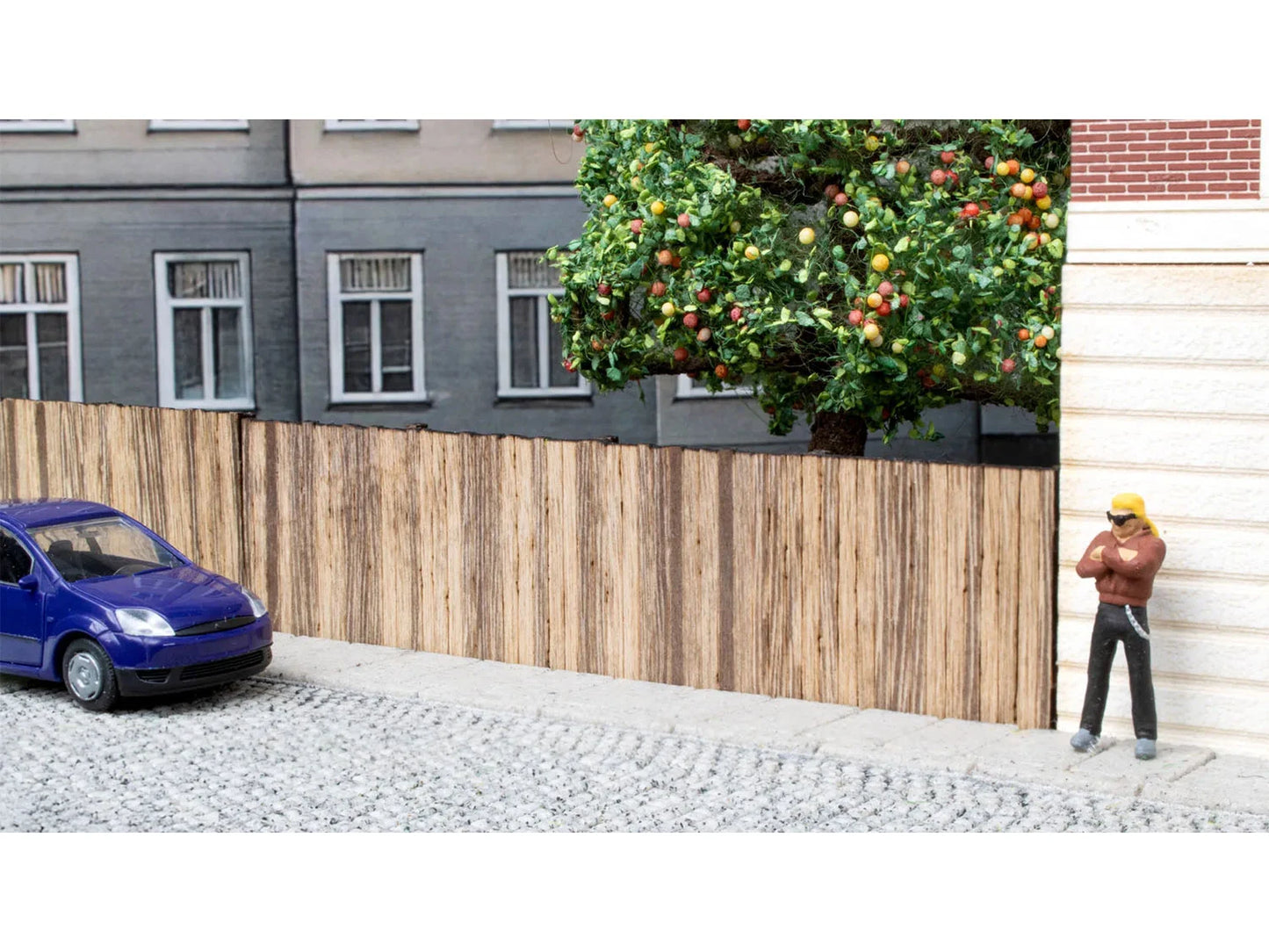 Noch Wooden Fencing 372x24mm Laser Cut Minis Kit N14213 HO Gauge
