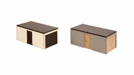 Noch 14319  Prefab Garages (2) Laser Cut Minis Kit HO