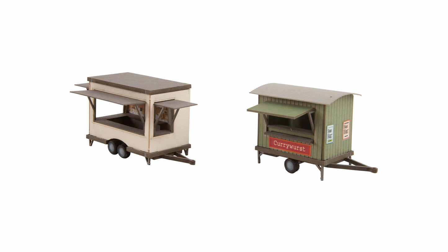 Noch 14396 Mobile Food Stalls (2) Laser Cut Minis Kit HO