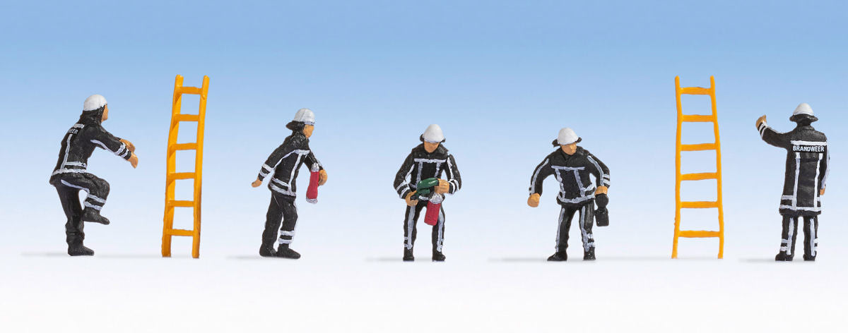 Noch Dutch Fireman (5) Figure Set N15024 HO Scale