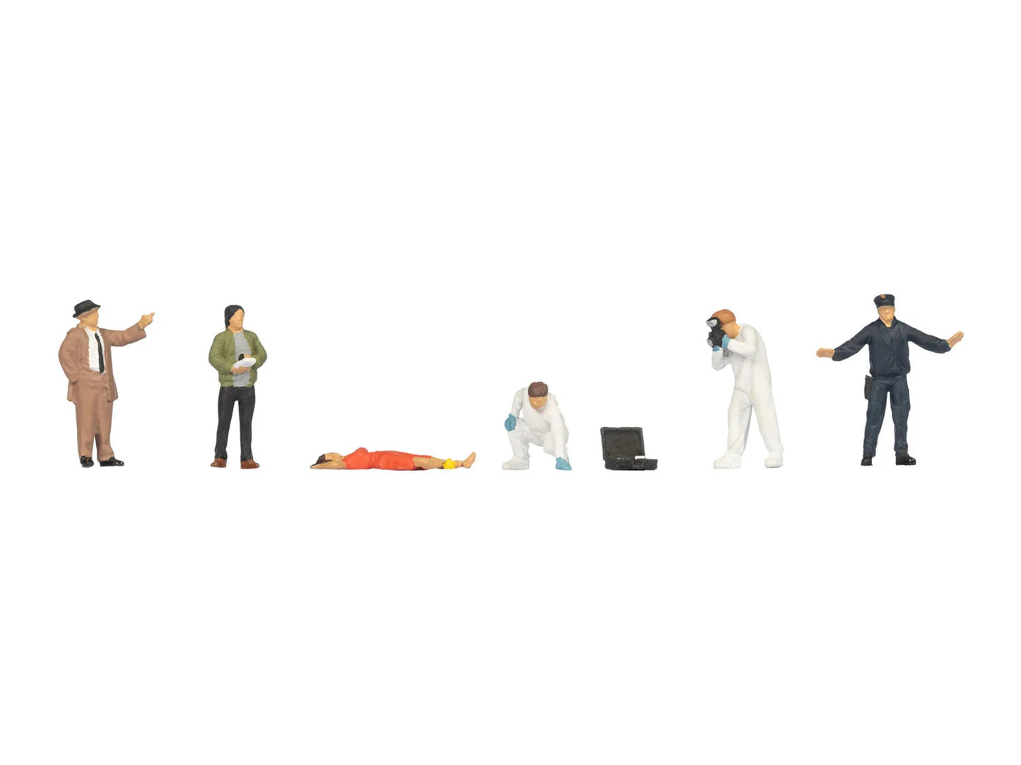 Noch 15071 Crime Scene Police (5) & Corpse (1) Figure Set HO Gauge