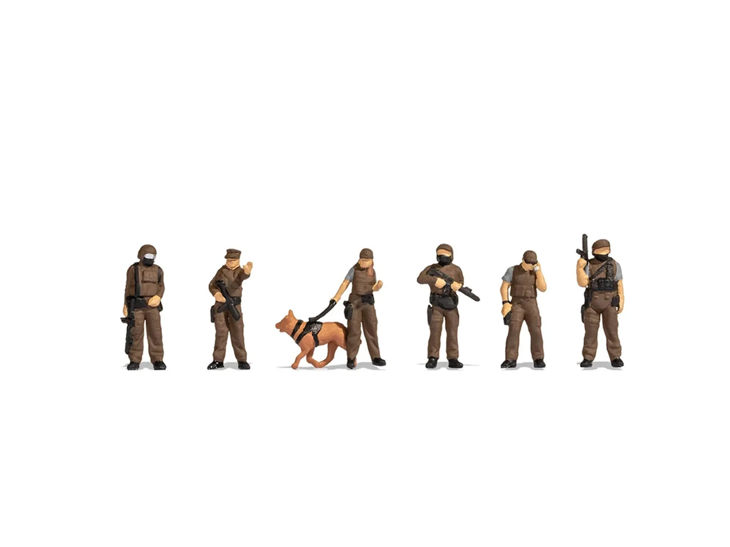 Noch Special Forces (6) & Dog Figure Set N15079 HO Gauge