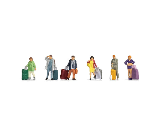 Noch Passengers with Modern Luggage (6) Figure Set N15223 HO Gauge