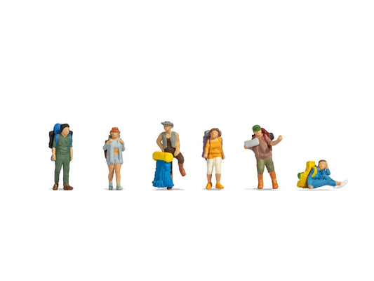 Noch Backpackers (6) Figure Set N15247 HO Gauge