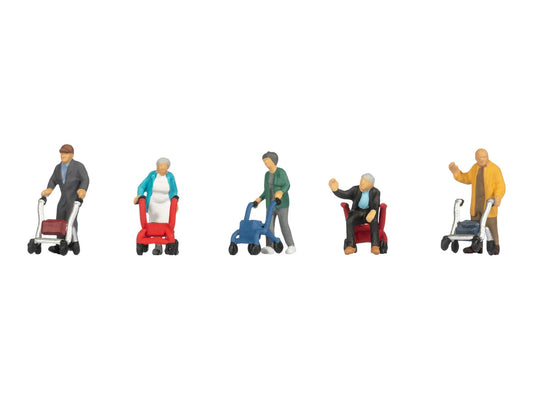 Noch 15549 Senior Citizens w/Walking Frames (5) Figure Set HO Gauge