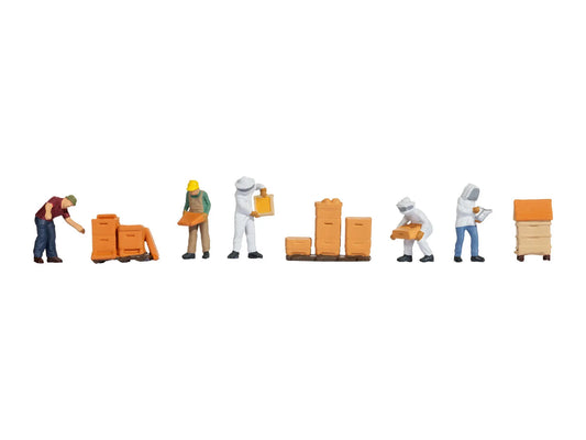 Noch Beekeepers (5) & Hives Figure Set N15615 HO Gauge